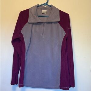 Columbia Women's Cowl Neck Sweater - Burgundy and Gray